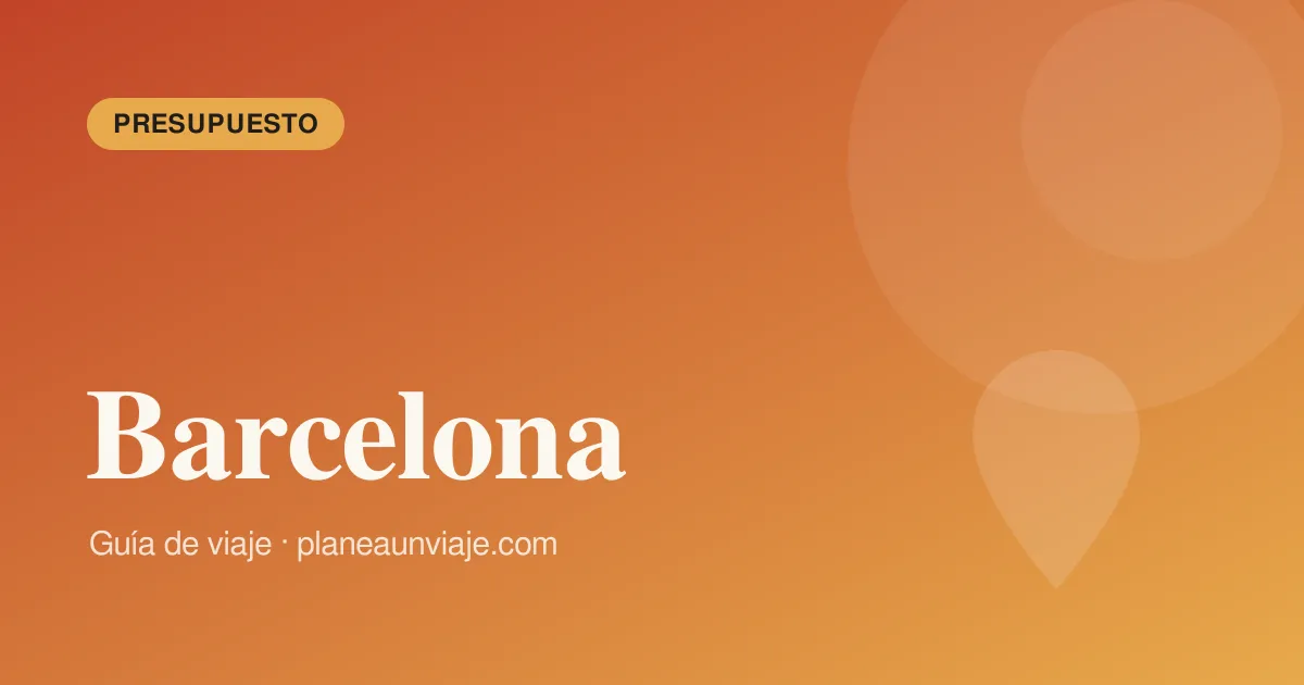 Cuánto cuesta viajar a Barcelona