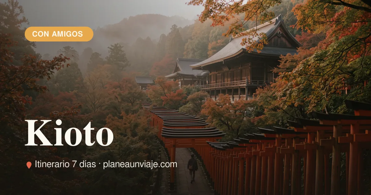 Kioto para grupo de amigos en 7 días