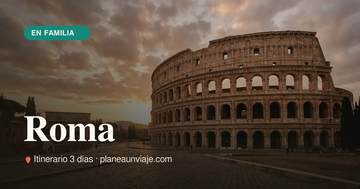 Roma para familia con niños en 3 días