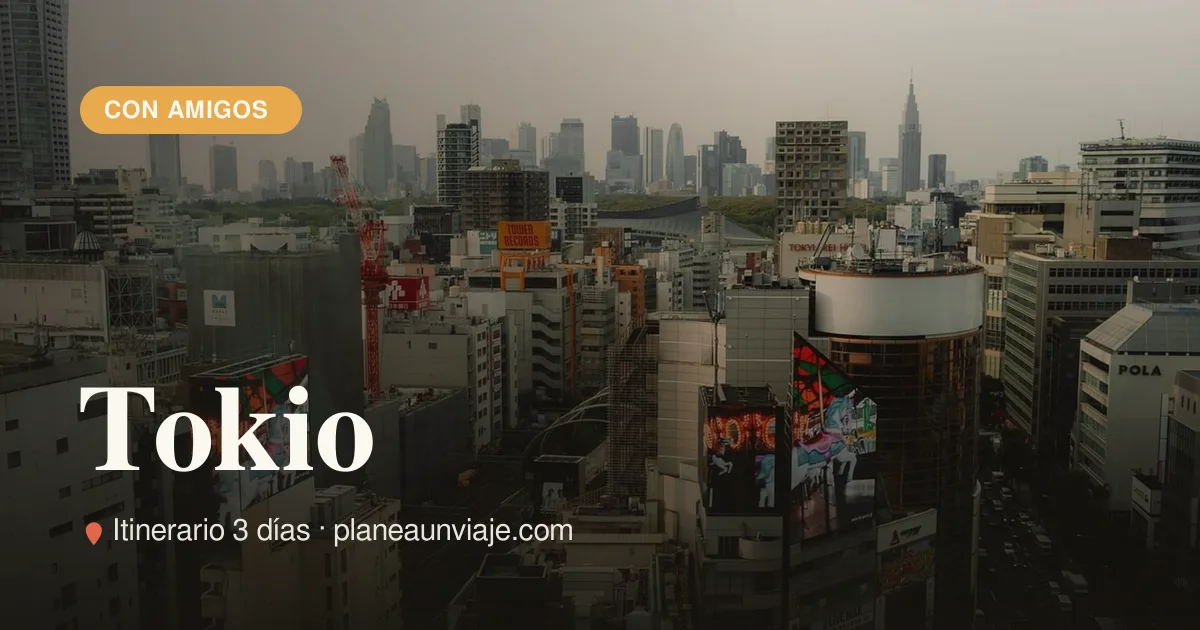 Tokio para grupo de amigos en 3 días
